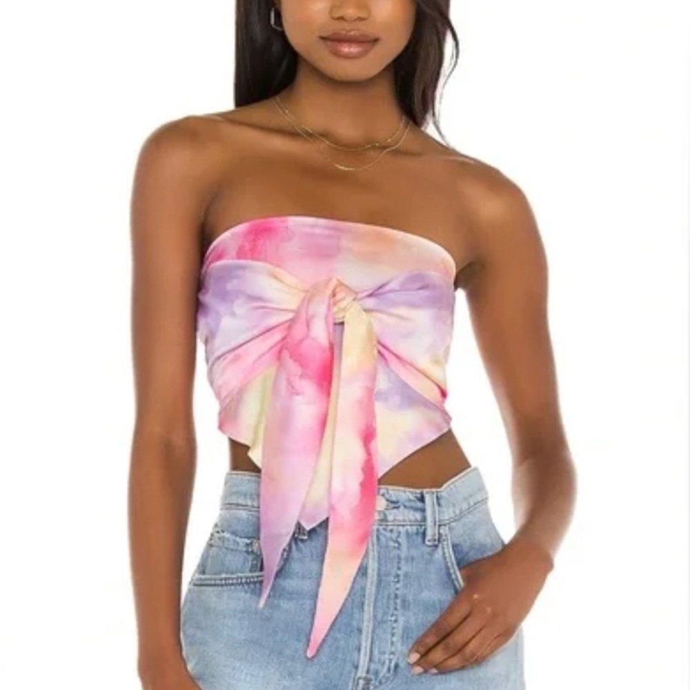 Superdown Tabitha Pastel Reversible Strapless Top